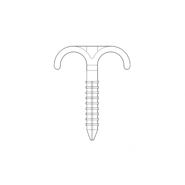 Дюбель-крюк двойной d16-25мм (70мм)