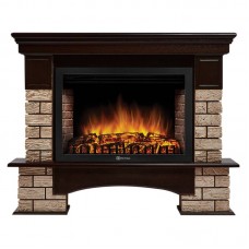 Портал Firelight Forte Wood 30 камень коричневый, шпон темный дуб