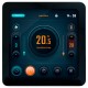 Установка вентиляционная приточно-вытяжная Node3 Pro-120x 90(50c)/RR,VEC(B500),E37 Classic с ЧЕРНЫМ пультом TS4b