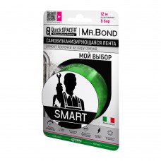 Лента универсальная Mr.Bond самовулканизирующаяся QS SMART, 25,4мм*3м*0,5мм, зеленый