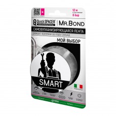 Лента универсальная Mr.Bond самовулканизирующаяся QS SMART, 25,4мм*3м*0,5мм, серый