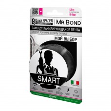 Лента универсальная Mr.Bond самовулканизирующаяся QS SMART, 25,4мм*3м*0,5мм, черный