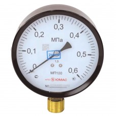 Манометр ЮМАС МП100 радиальный Дк100мм 0-1,0 МПа кл.1,5 G1/2quot;