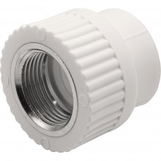 Муфта THERMOLIGHT комбинированная PP-R ВР 25х3/4quot; белый (10/180)