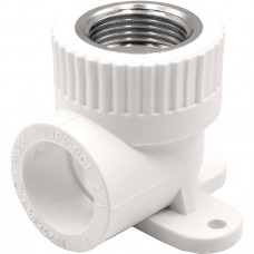 Угольник THERMOLIGHT комбинированный PP-R ВР с креплением 25х3/4quot; белый (10/80)