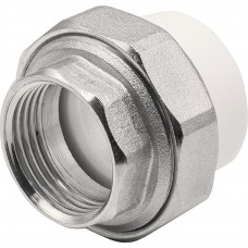 Муфта THERMOLIGHT комбинированная разъемная PP-R ВР 32х1 1/4quot; белый (5/120)