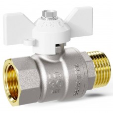 Кран шаровой латунный LD Pride 47.25.В-ГШ.Б (White) Ду 25 Ру 40 вн-американка, бабочка Кран шаровой латунный LD Pride 47.25.В-ГШ.Б (White) Ду 25 Ру 40 вн-американка, бабочка