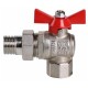 Кран шар. Valtec VT.228.N.06 BASE ВН 1quot; с американкой бабочка угловой