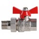 Кран шар. Valtec VT.227.N.05 BASE ВН 3/4quot; с американкой бабочка