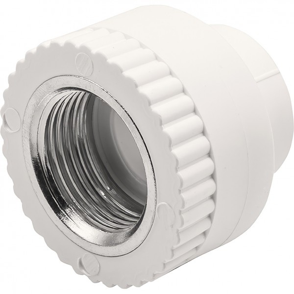 Муфта THERMOLIGHT комбинированная PP-R ВР 20х3/4quot; белый 15/195