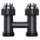 Узел нижнего подключения Royal Thermo Design прямой 1/2quot;х3/4quot; EK (черный)