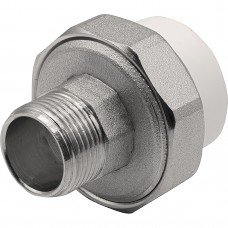 Муфта THERMOLIGHT комбинированная разъемная PP-R НР 32х3/4quot; белый (5/120)