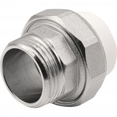 Муфта THERMOLIGHT комбинированная разъемная PP-R НР 25х1quot; белый (10/140)