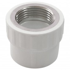 Муфта комбинированная полипропиленовая PPRC ВР 20х3/4quot; Valfex, внутренняя резьба, белая (уп. 25 шт) Муфта комбинированная полипропиленовая PPRC ВР 20х3/4quot; Valfex, внутренняя резьба, белая (уп. 25 шт)