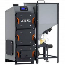 Котел пеллетный ZOTA Focus 22 кВт с авт. подачей топлива (котёл + бункер c мех.под.)