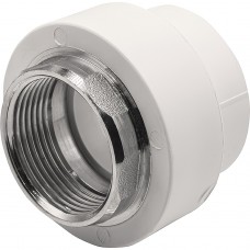 Муфта THERMOLIGHT комбинированная PP-R ВР 40х1 1/4quot; под ключ белый (5/60)