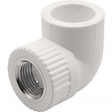 Угольник THERMOLIGHT комбинированный PP-R ВР 25х1/2quot; белый (20/160)