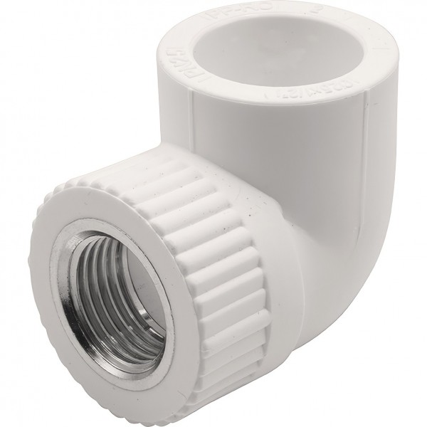 Угольник THERMOLIGHT комбинированный PP-R ВР 25х1/2quot; белый 20/160