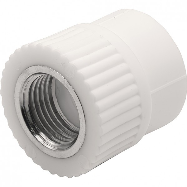 Муфта THERMOLIGHT комбинированная PP-R ВР 25х1/2quot; белый 20/240