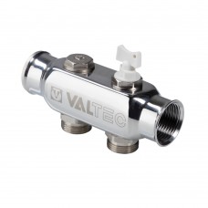 Коллектор VALTEC VTc.505.SS.060504 из нерж. стали с м-о расст. вых. 50 мм 1quot;х3/4quot; 4 вых. евроконус