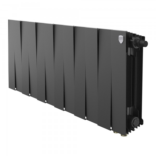 Радиатор биметаллический Royal Thermo PianoForte 300 Чёрный VR80 - 12 секц.