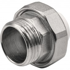 Муфта THERMOLIGHT комбинированная разъемная PP-R НР 20х1quot; белый (10/160)