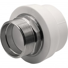 Муфта THERMOLIGHT комбинированная PP-R НР 63х2quot; под ключ белый (2/18)