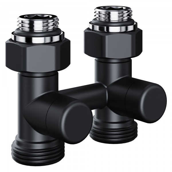 Узел нижнего подключения Royal Thermo Design прямой 1/2quot;х3/4quot; EK (черный)