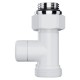 Узел нижнего подключения Royal Thermo Design прямой 1/2quot;х3/4quot; EK (белый)