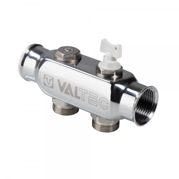 Коллектор VALTEC VTc.505.SS.060506 из нерж. стали с м-о расст. вых. 50 мм 1quot;х3/4quot; 6 вых. евроконус