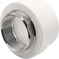 Муфта THERMOLIGHT комбинированная PP-R ВР 63х2quot; под ключ белый (2/24)