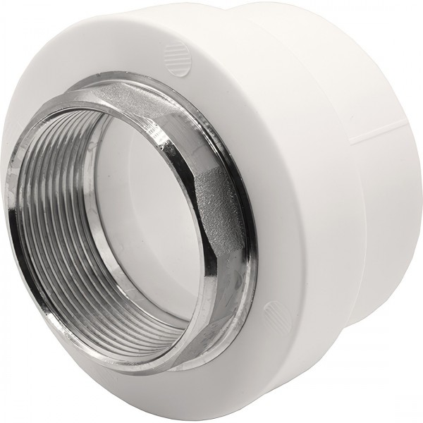 Муфта THERMOLIGHT комбинированная PP-R ВР 63х2quot; под ключ белый 2/24