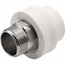 Муфта THERMOLIGHT комбинированная PP-R НР 32х1quot; под ключ белый (10/70)