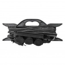 Удлинитель-шнур силовой TDM ELECTRIC на рамке (каучук, 3 гнезда, 10м, НАРОДНЫЙ) SQ1307-0233