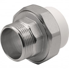 Муфта THERMOLIGHT комбинированная разъемная PP-R НР 40х1 1/4quot; белый (4/48)