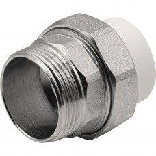 Муфта THERMOLIGHT комбинированная разъемная PP-R НР 32х1 1/4quot; белый (5/80)