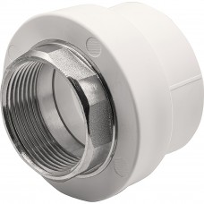 Муфта THERMOLIGHT комбинированная PP-R ВР 50х1 1/2quot; под ключ белый (5/30)