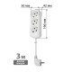 Удлинитель TDM ELECTRIC бытовой 3 гнезда, НАРОДНЫЙ, 3 м SQ1303-1041