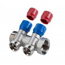 Коллектор VALTEC VTc.560.NE.060503 ЕВРОКОНУС с рег.вент НР 1quot;х3/4quot; 3 вых