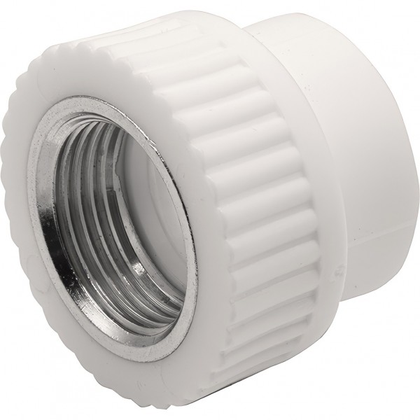 Муфта THERMOLIGHT комбинированная PP-R ВР 32х1quot; белый 10/120