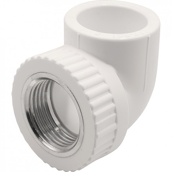 Угольник THERMOLIGHT комбинированный PP-R ВР 32х1quot; белый 10/80