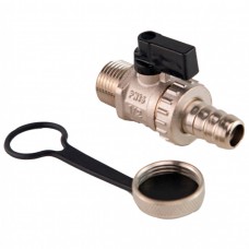 Кран шаровой с дренажем MVI BV.835.04 (1/2quot;, наружная-штуцер)