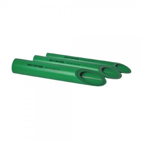 Труба PP-R AntiFire FR FireResistant SDR9 D75 L4м Green