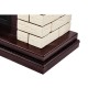 Каминокомплект: Очаг Electrolux EFP/P-2520LS N, портал Bricks 25 камень бежевый, шпон темный дуб