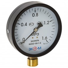 Манометр Экомера рад МД02 0-1,6МПаДк100 G1/2quot; ст