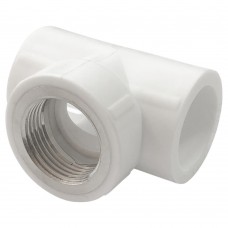 Тройник комбинированный полипропиленовый PPRC НР 32х3/4quot; , наружная резьба,(VALFEX) белый