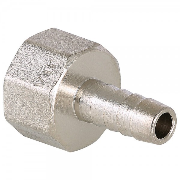 Штуцер (елочка) ВР внутренняя резьба d 1/2quot; х 12 никель (Valtec VT 654) уп 10 шт