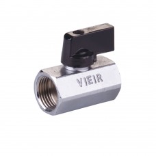 Кран VIEIR мини 1/2quot; ВВ, черная ручка (100/25) VR170