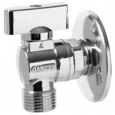 Кран VIEIR LUX Ganzer шаровый угловой 1/2quot;x1/2quot; хром. с отражалелем (60/1) GZR33