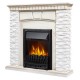Каминокомплект:Очаг Electrolux EFP/P-1020LS с порталом Porto Classic камень белый, шпон беленый дуб